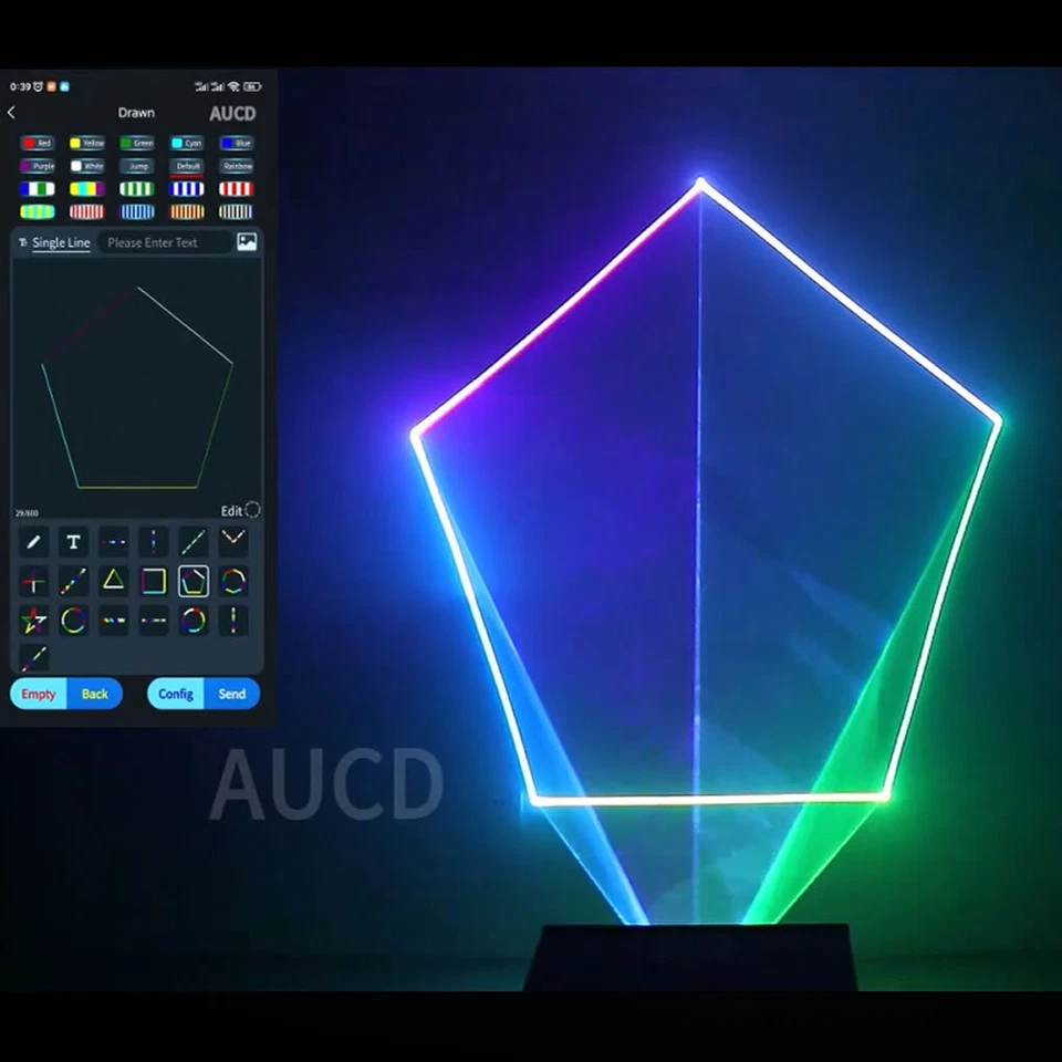 iOS Android App 5W RGB Animate Laser ILDA DMX Beam Disco Projector Stage Lights - Image 2 of 4