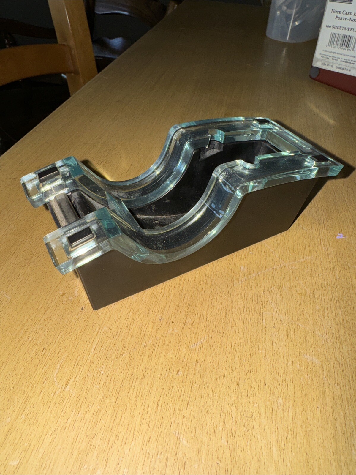 Scotch Tape Dispenser DS520 Transparent Top, Weighted Non-Skid Base, Black-image