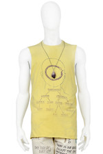 VINTAGE RAF SIMONS YELLOW TANK WITH CRYSTAL N...