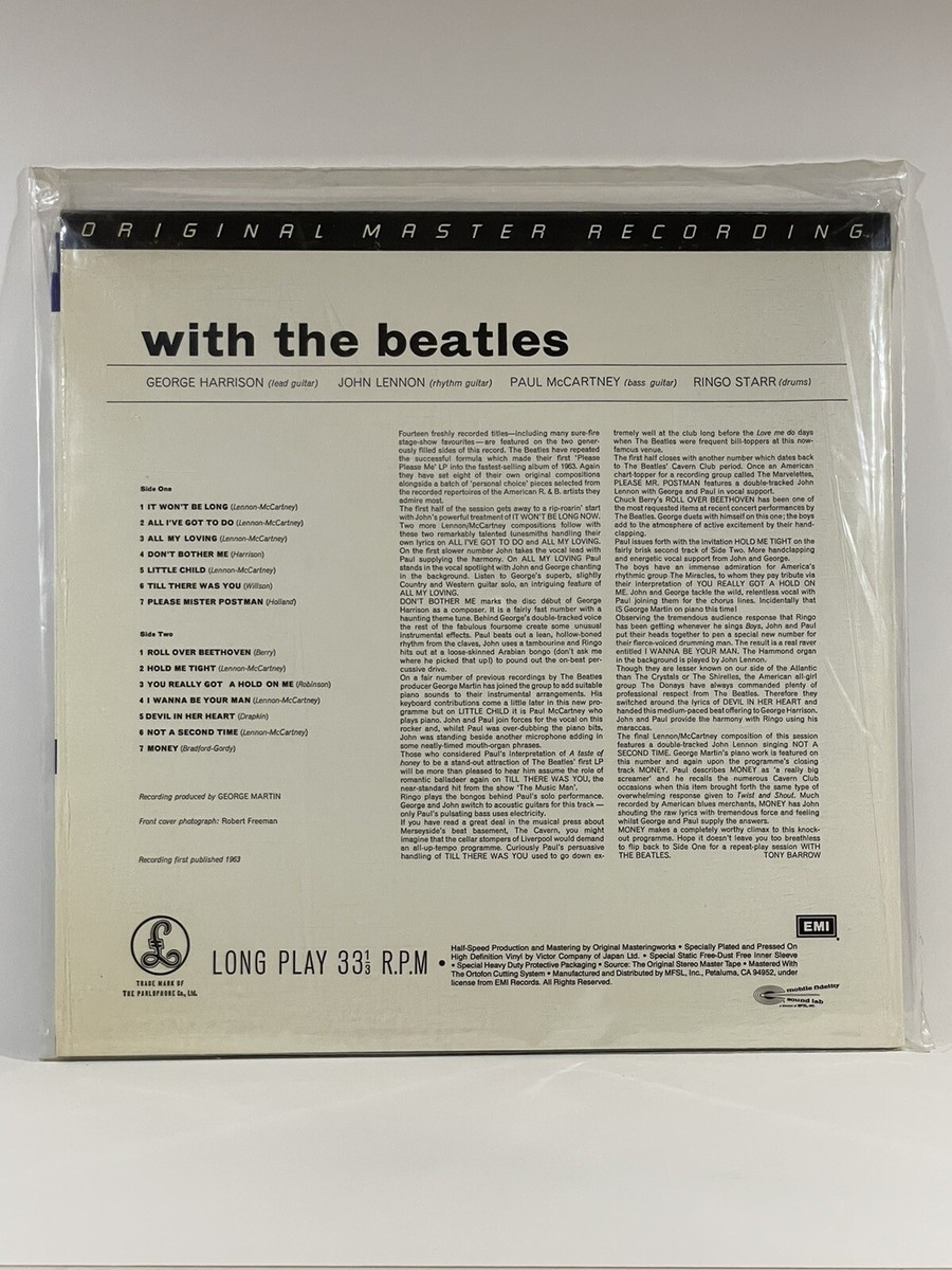 The Beatles - With The Beatles - MFSL Vinyl LP SEALED MFSL 1-102 