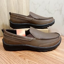 Deer Stags Boys Sz 4M EU 36 Zesty Brown Slip On Loafers Faux Leather