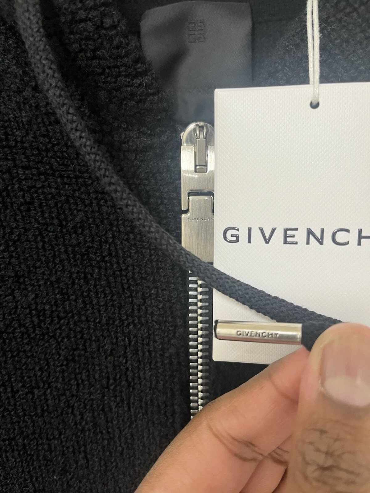 Felpa con cappuccio e zip oversize Givenchy filo spinato stampato taglia S