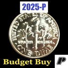 (1 Coin) 2025 P Roosevelt Dime from Fed Rolls BUDGET BUY LOW COST 2NDs