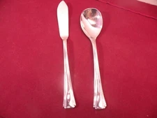 2 Pieces Oneida Bordeaux Sugar Spoon & Master Butter Knife Spreader Stainless
