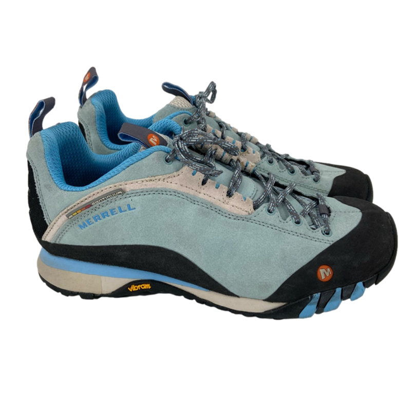 Merrell Continuum Sneakers Pelle Escursionismo Vibram Edge Blu Cielo Donna Taglia 8
