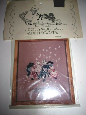 VINTAGE POLLYWOGGS & PETTYCOATS ''LET'S GO ROUND'' COUNTED CROSS STITCH PATTERN