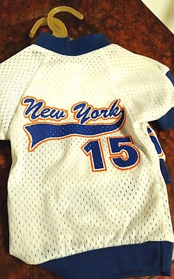 DOG T-SHIRT jersey, NEW YORK METS, MADE IN USA, TEA CUP- PET