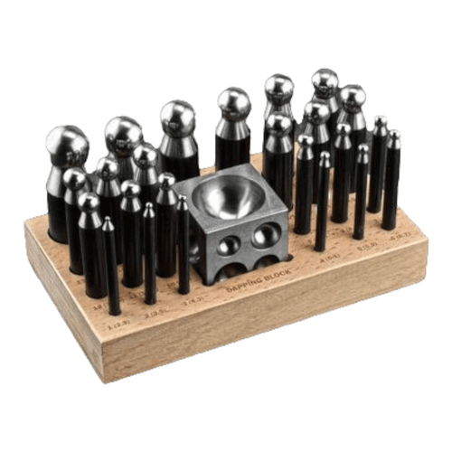 BRAND NEW DOMING DAPPING TOOL BLOCK PUNCH SET | RELIABLE FORMING SHAPING KIT - Picture 2 of 4