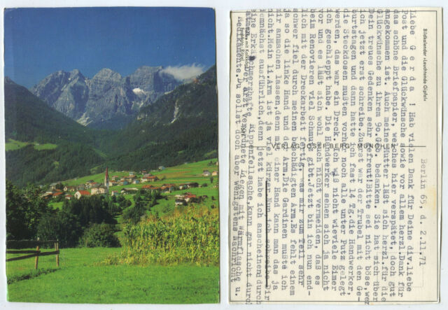 67341 - Telfes mit Kalkkögl - Ansichtskarte datiert 2.11.1971