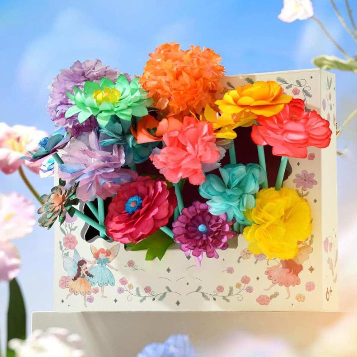 DIY 3D Paper Flower Craft Magic Petal Flower Kit - DIY 3D Blossom Art ...
