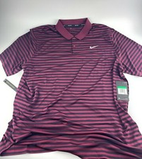 Nike Dri-Fit Stripe Golf Polo New With Tags Sz Large XL 891239-681