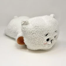 RJ BT21 Stuffed White Llama Laying Down Red Neck Scarf 16”