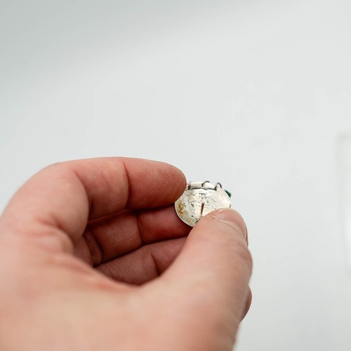 Argento Sterling 925 Marcato Firmato O.T. Orecchini vintage fine sentiero traforati - Foto 4 di 5