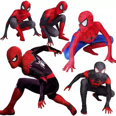DE Kinder Marvel Spider-man Kostüm Cosplay Jumpsuit Spielanzug Overall Spiderman