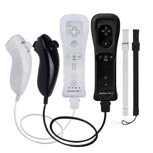 Built in Motion Plus Remote Controller &Nunchuck for Nintendo Wii /Wii U Console