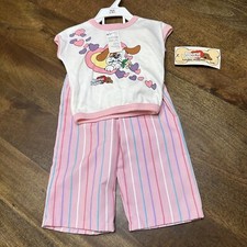Vintage 80s Pound Puppies Elkay Baby Toddler 2 Piece Outfit 12m NEW