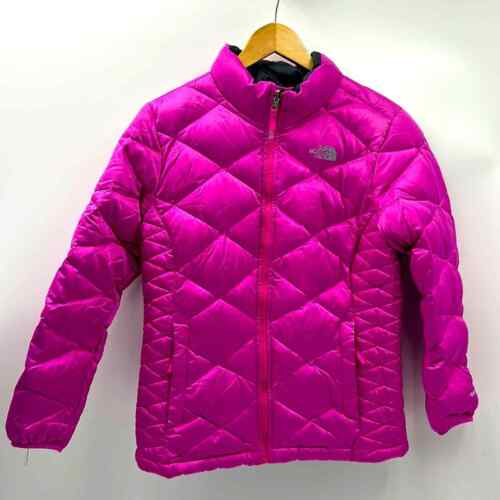 THE NORTH FACE 550 DOWN PUFFER GIRLS PINK COAT JACKET SIZE XL - 第 1/13 張圖片