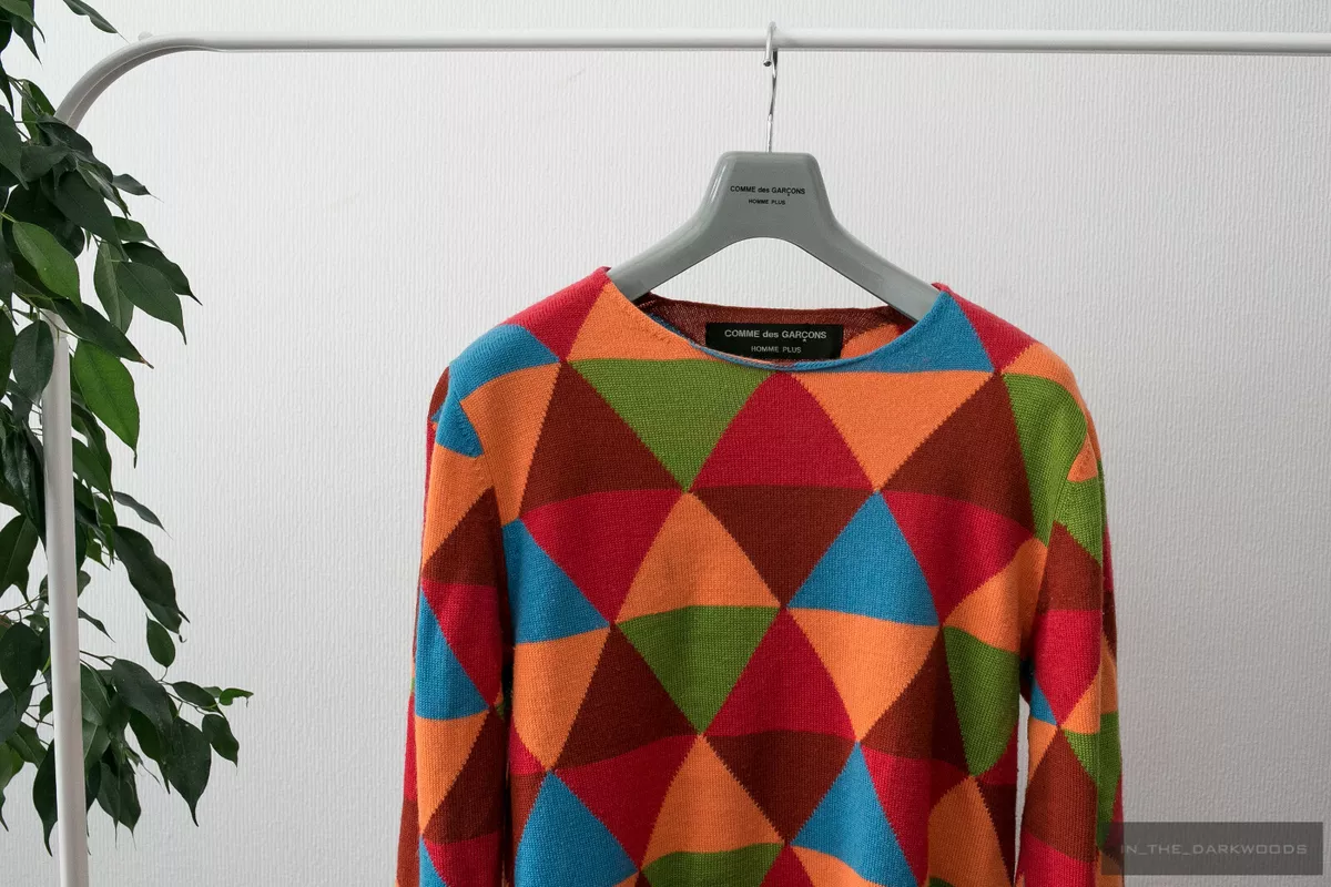 Comme des Garcons Homme Plus multicolor knit 2001AW collection