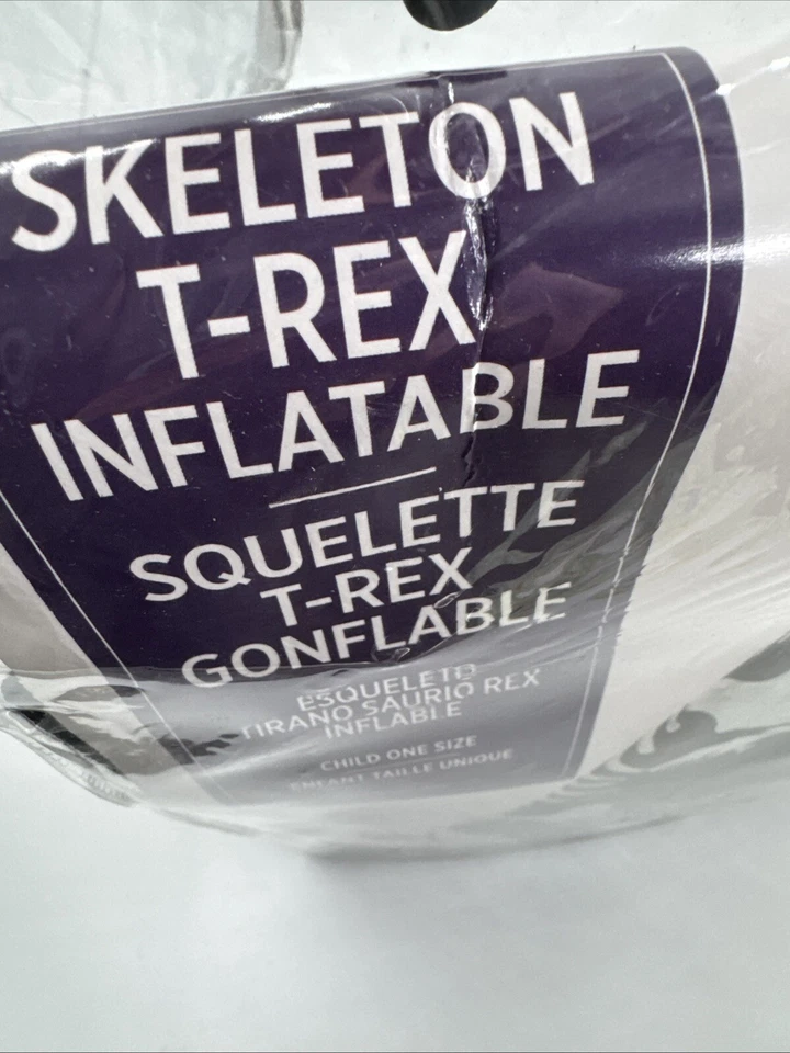 T-REX Dinosaur Inflatable Skeleton Costume Dino Mascot Suit w/BatteryFan for Kid - Image 2 of 4