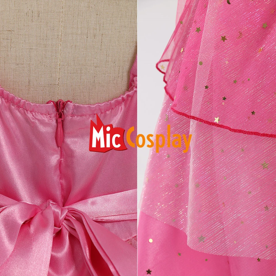 Vestido rosa pêssego com mangas Halloween infantil meninas Kawaii - Imagem 4 de 4