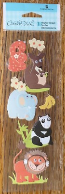 CREATIVE TOUCH Zoo Animal Lion Panda Bear Kangaroo Elephant Snake Flower Sticker