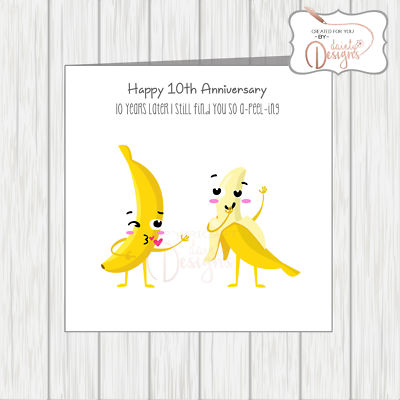 Personalised Years Wedding Anniversary Card Funny Bananas Couple A Peel Ing Joke Ebay