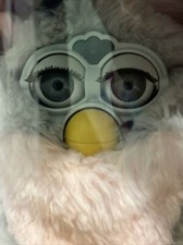 1998 Furby Original TIGER ELECTRONICS Model 70-800 Grey Gray Pink Box Papers
