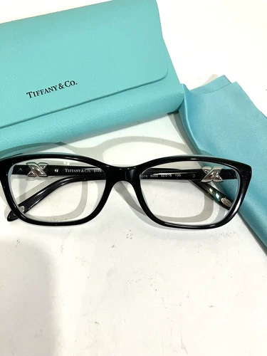 TIFFANY Glasses Frames Only - Case - Cleaning Cloth Blue Aqua