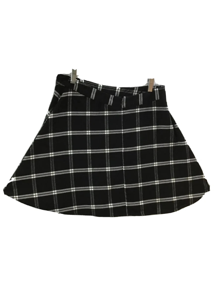 Black flannel cheap skirt