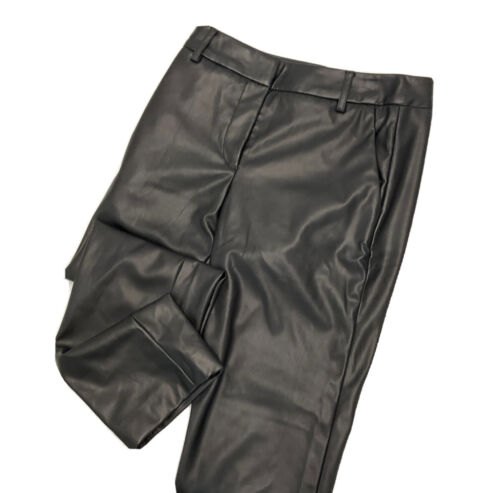 Velvet by Graham & Spencer Black Faux Leather Trouser Pants Women Size 2