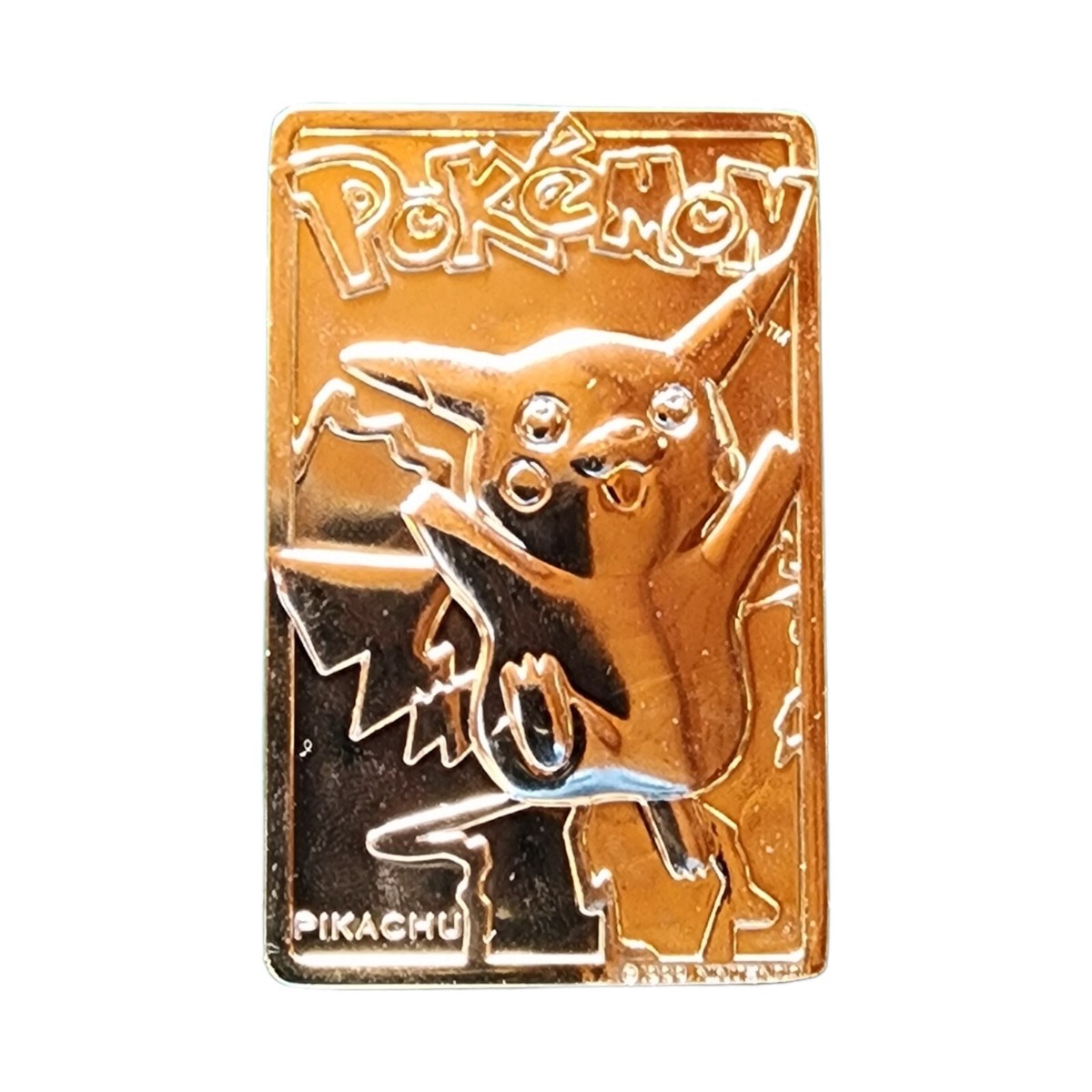 Vintage Pokemon 23k Gold Plated PIKACHU Card 1999 Nintendo Burger