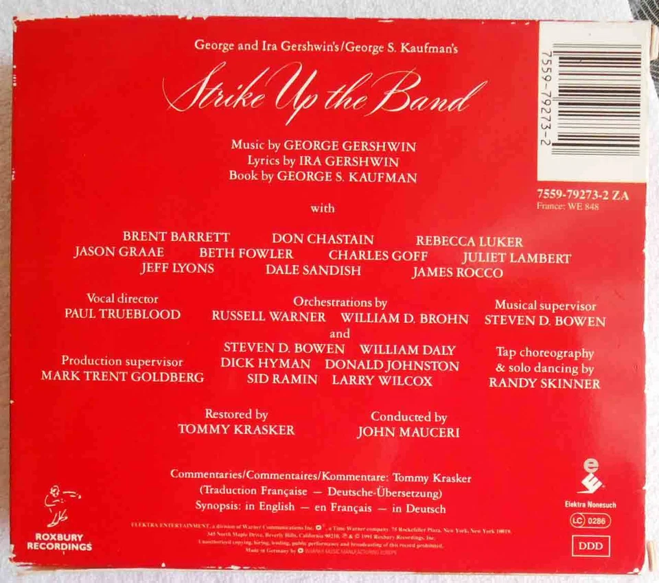 2CD Box George & Ira Gershwin: Strike Up The Band (Elektra) 1991 - Bild 2 von 2
