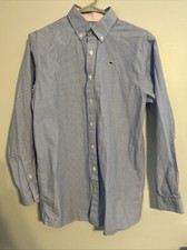 Vineyard Vines Button Down Blue Striped Youth XL