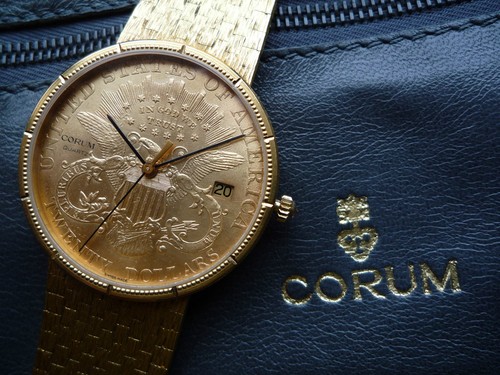 Corum 20 DOLLARO Heritage All Gold orologio da polso Uomo | eBay