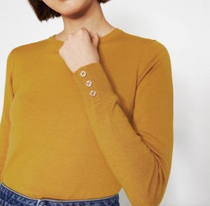 warehouse button cuff crew jumper