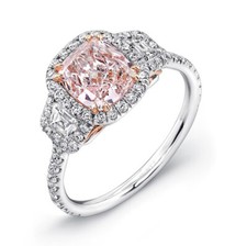 3.50Ct Pink Cushion Cut CZ Engagement Wedding Ring In 925 Sterling Silver