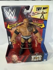WWE Bend N Bash The Rock Stretch Arm Figure Mattel Wrestling Toy 4+