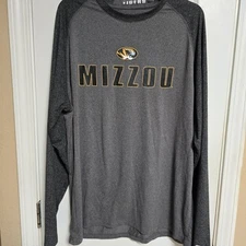 Missouri Tigers Mizzou Colosseum Athletics Mens Shirt Gray Long Sleeve XL