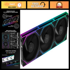 120mm RGB PC Case Fans - 1500RPM Airflow, Reverse Blade, Daisy-Chain, 3-Pack