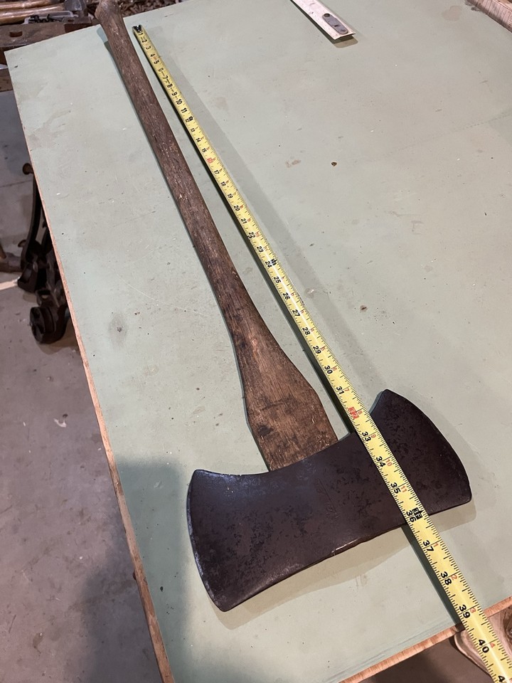 antique 1948 Double Bit Warren Axe Head & Handle, all original. | eBay