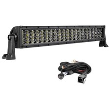 20" LED Light Bar with Wiring Harness 320W Spot Flood Combo Off Road Driving ...
