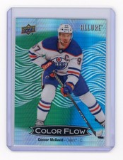2023-24 UD Allure Connor McDavid Color Flow Blue/Green Spectrum /50 #CF-1 Oilers