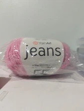 () YarnArt Jeans Cotton Acrylic Yarn 59 Pink 50 Purple 18 Pink 73 Or