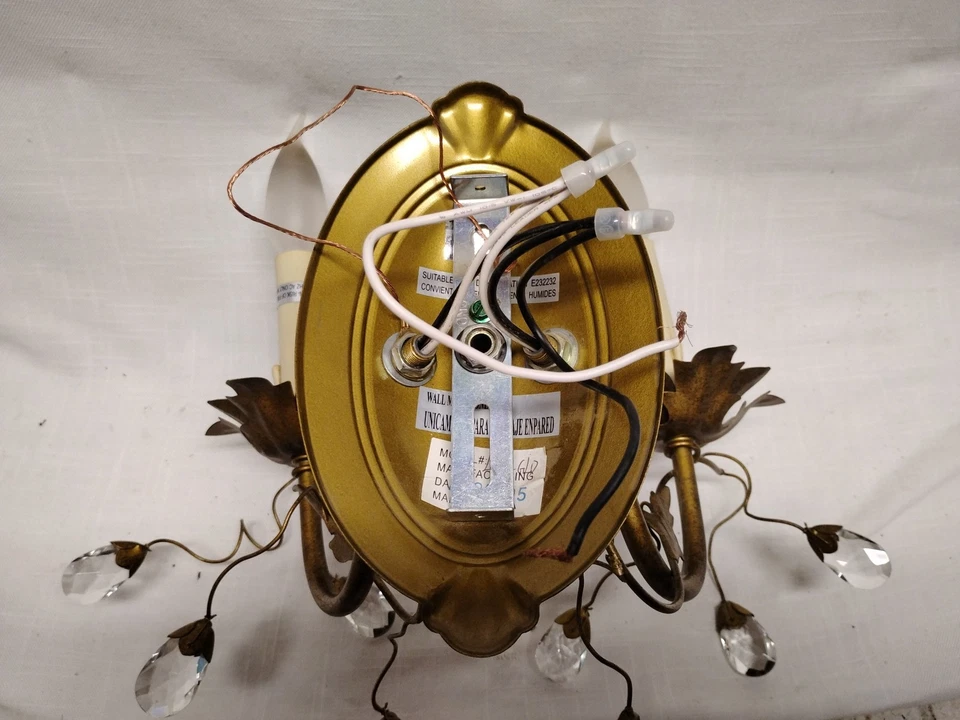 Maxim Lighting Elegante 2 灯伊特鲁里亚金壁灯壁挂 2 件 14 x 10 — 第 4/4 张图片