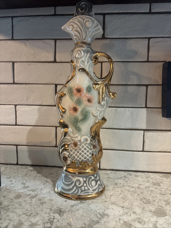 Vintage Jim Beam 165 Months Floral Decanter Empty 1971 Regal China Original Box - Image 3 of 4