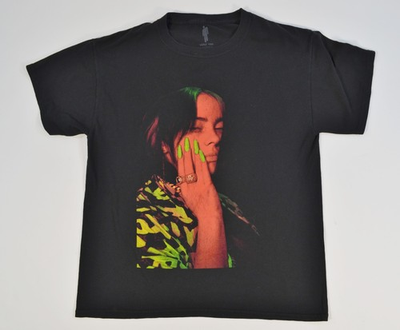 #ad Billie Eilish 2020 World Tour Concert Shirt Black Where Do We Go Medium $18.74