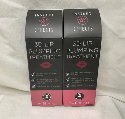 2X INSTANT EFFECTS 3D Lip Plumping Treatment 5 ml Lips Are 20% Fuller