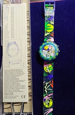Swatch Scuba 200 Loomi JUNGLE (SDV900) Neu Unbenutzt Locked Zeiger 