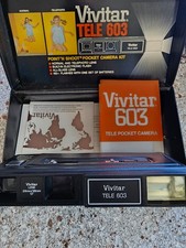 Vintage Vivitar Tele 603 110 Film 24mm/36mm 1:7 Camera W/ Case Untested