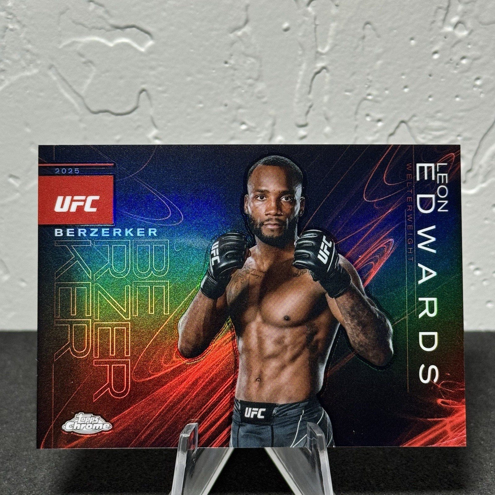 2025 Topps Chrome UFC Leon Edwards #BZK-6 Berzerker SP